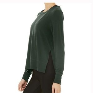 Alo yoga forest green glimpse sweater